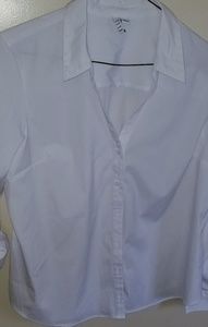White button down blouse